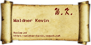 Waldner Kevin névjegykártya
